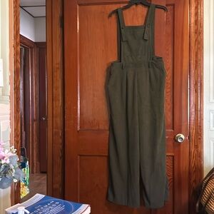 Wide Leg Corduroy Overalls